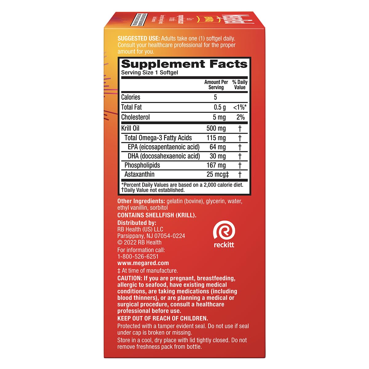 MegaRed Extra Strength easy to swallow softgels showing zero fishy aftertaste