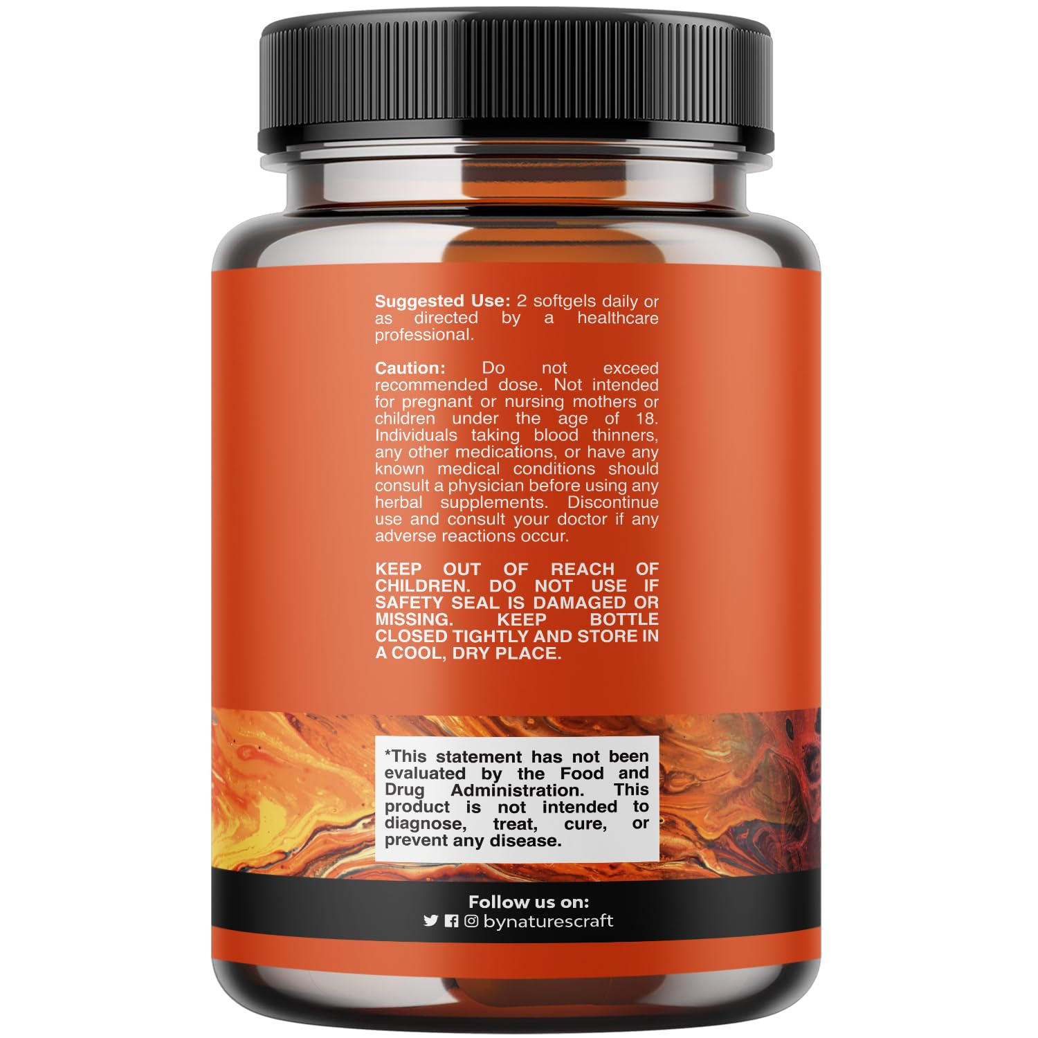 Natures Craft Krill Oil 2000 Mg dietary supplement label displaying EPA DHA and astaxanthin breakdown.