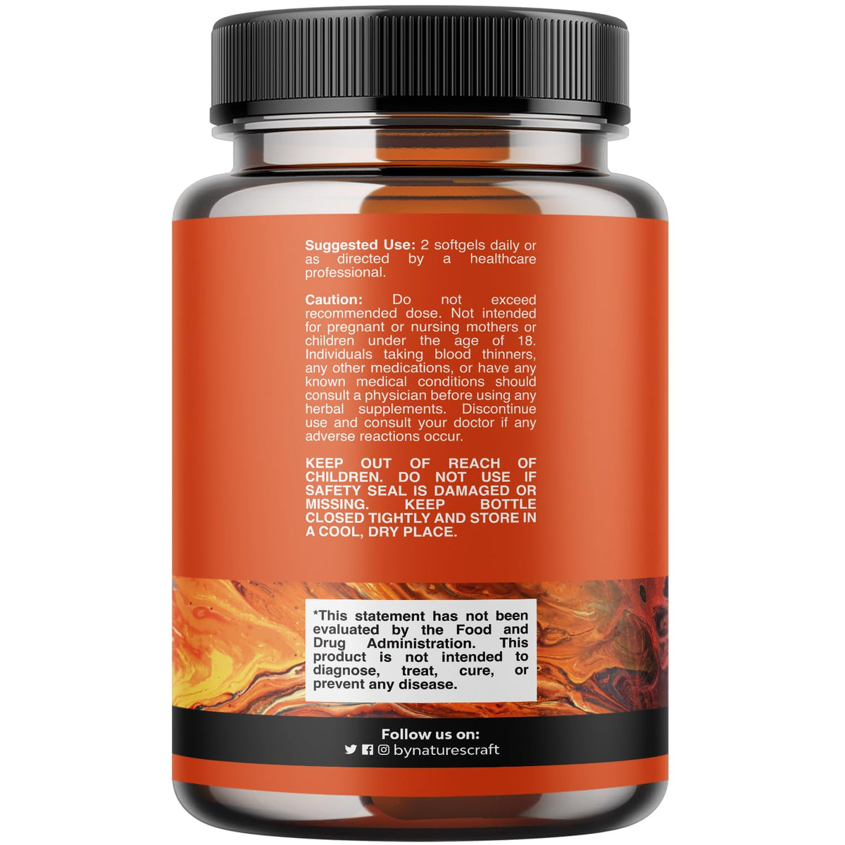Natures Craft Antarctic Krill Oil 60 count supplement bottle back label
