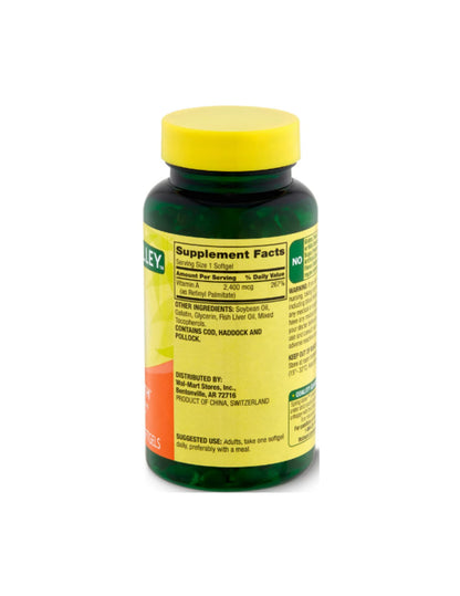 Spring Valley Vitamin A softgels texture and size reference