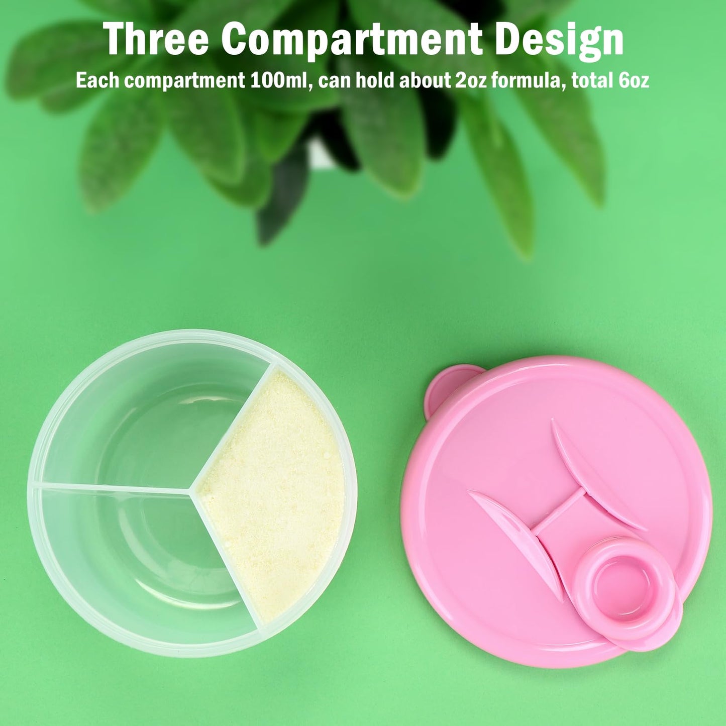 Accmor infant milk powder holder being packed into a travel diaper bag