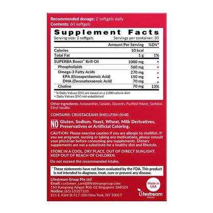 LABO Nutrition Perfect Krill EX 60 softgels box packaging perspective view.