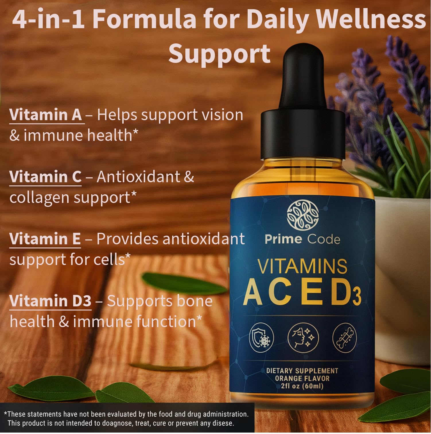 Prime Code liquid drops nutritional supplement packaging