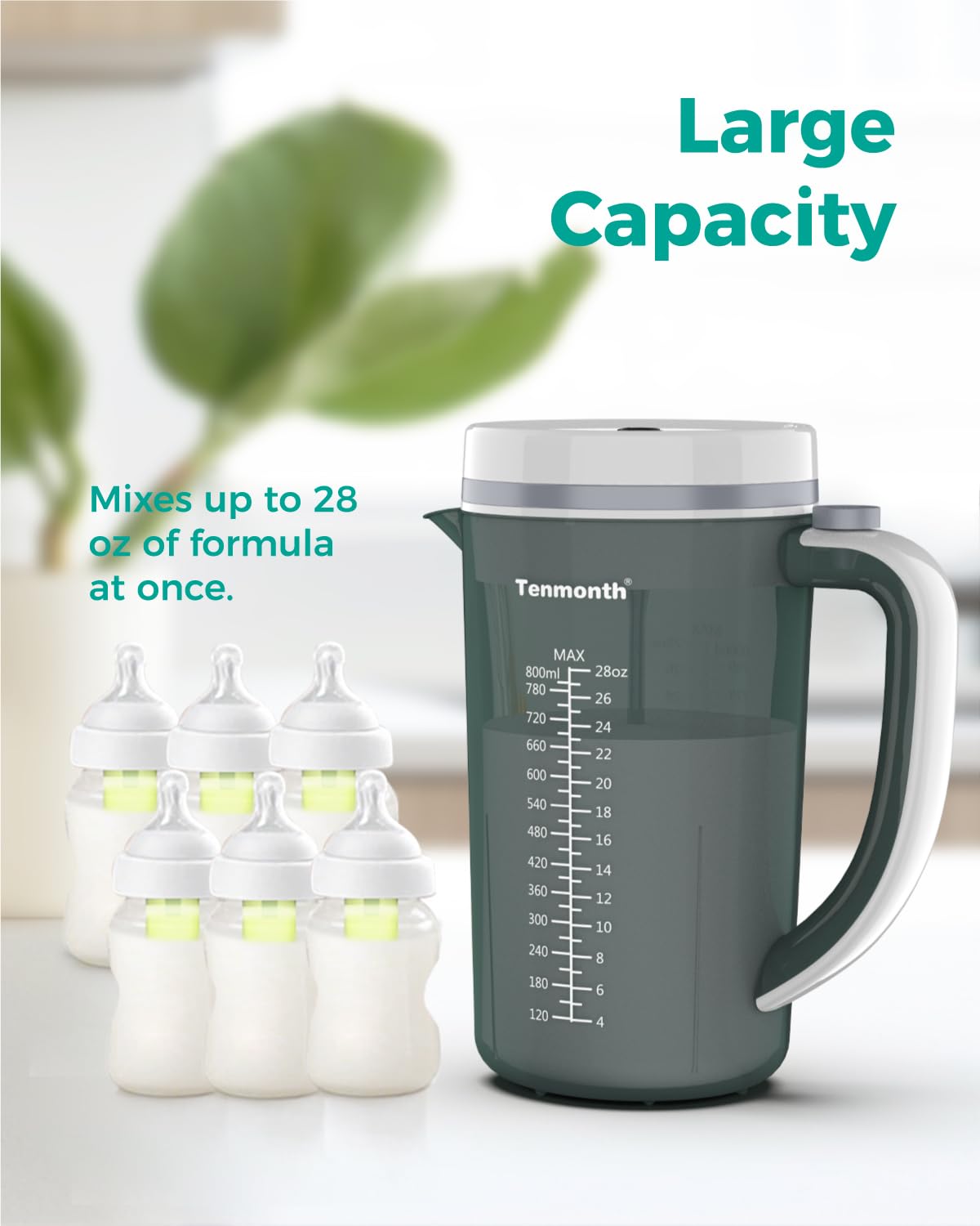 Tenmonth infant formula maker being operated for travel friendly baby food preparation