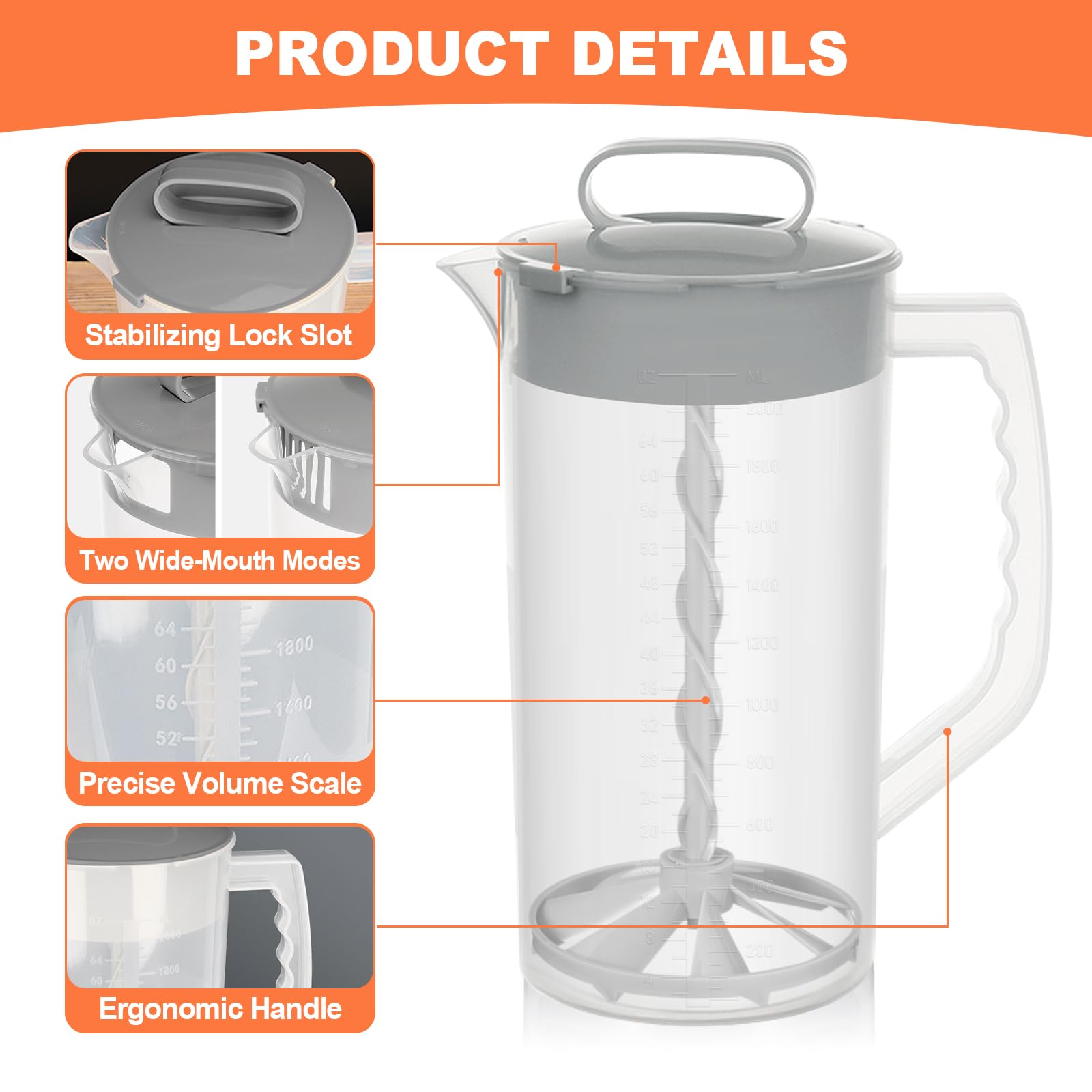 Demonstration of the adjustable mixer plunger reducing air bubbles in infant formula milk