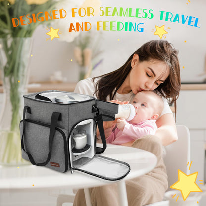 GarmentGlide protective travel cover rear view showing the integrated luggage trolley strap.