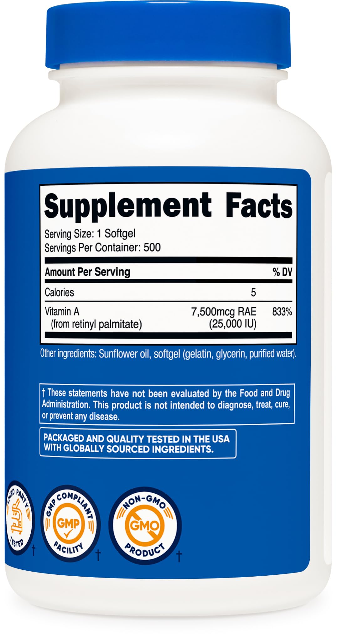Nutricost Vitamin A high potency immune support supplement