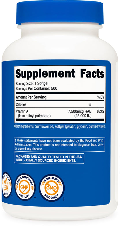 Nutricost Vitamin A high potency immune support supplement