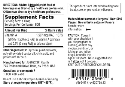 SFI Health micellized liquid dietary supplement allergen free verification seal