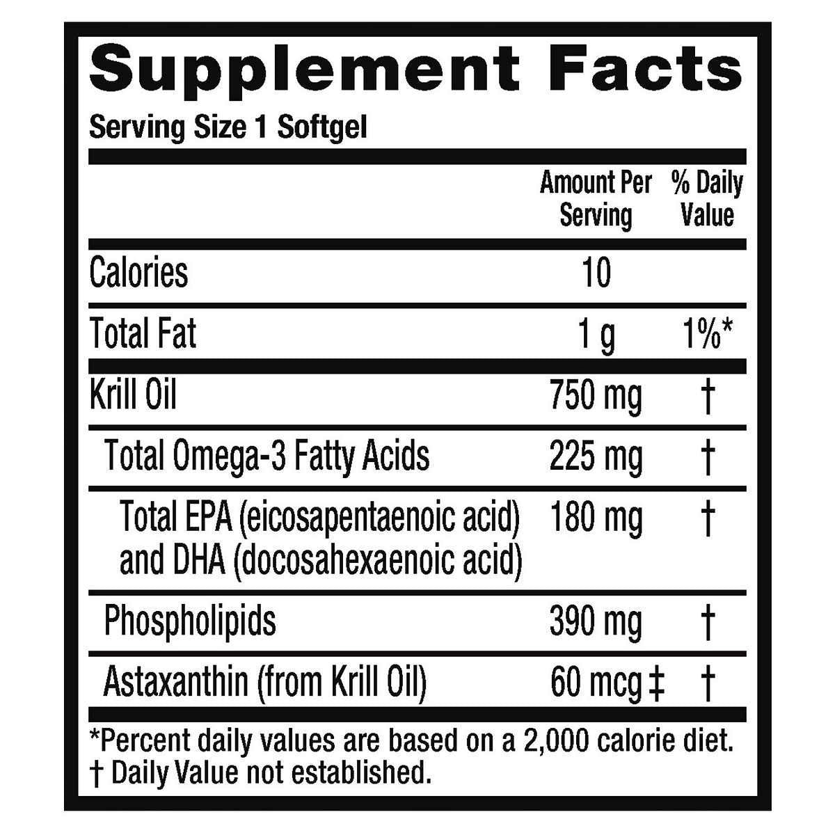 Schiff MegaRed Omega 3 Krill Oil supplement facts panel and product details clearly displayed.