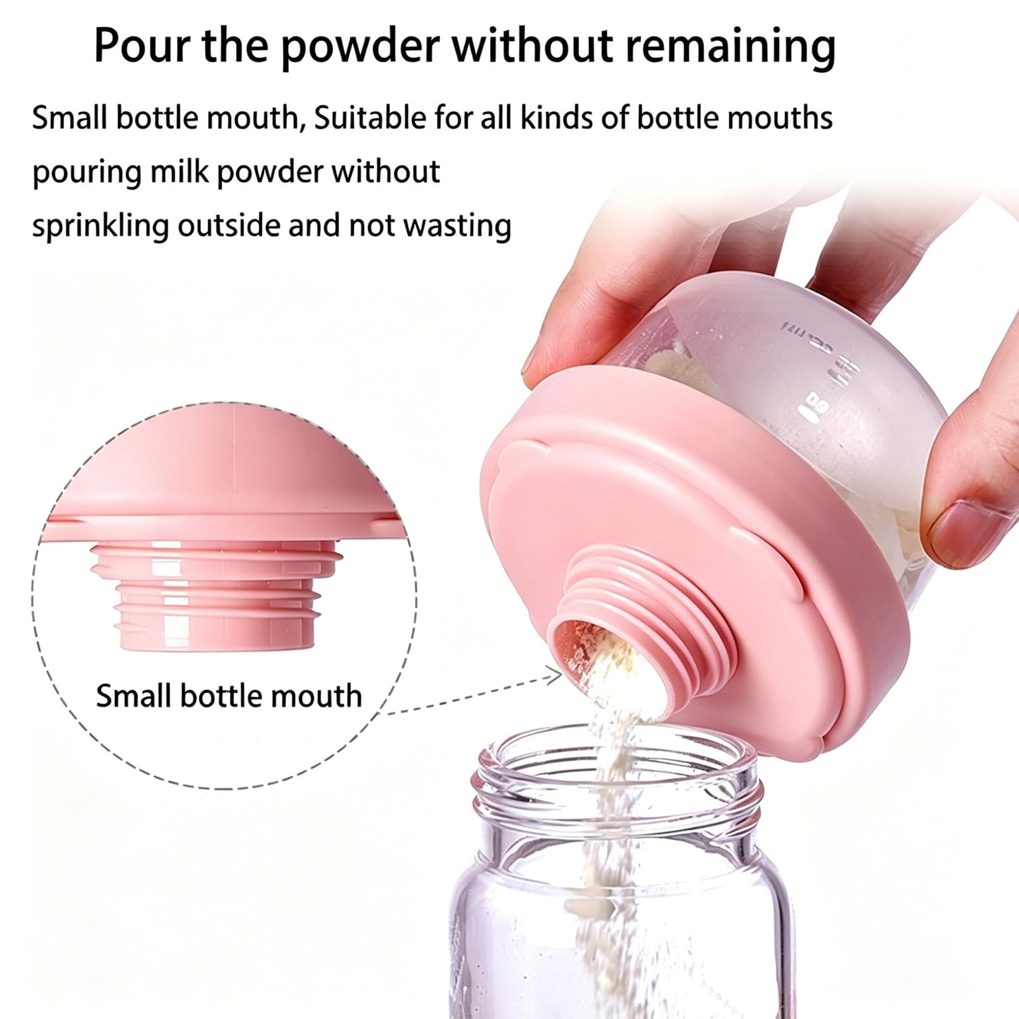 Excefore 240 milliliters stackable infant milk powder dispenser leakproof seal