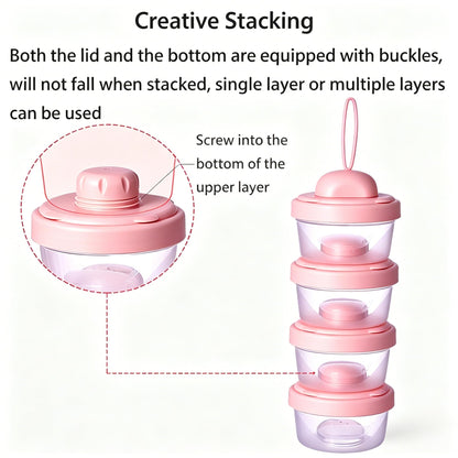 Excefore multi layer food grade non spill baby formula mixer container