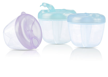 BPA free Nuby milk powder dispenser disassembled for cleaning instructions