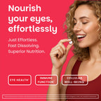 EZ Melts fast dissolving vegan vitamin A tablets close up view