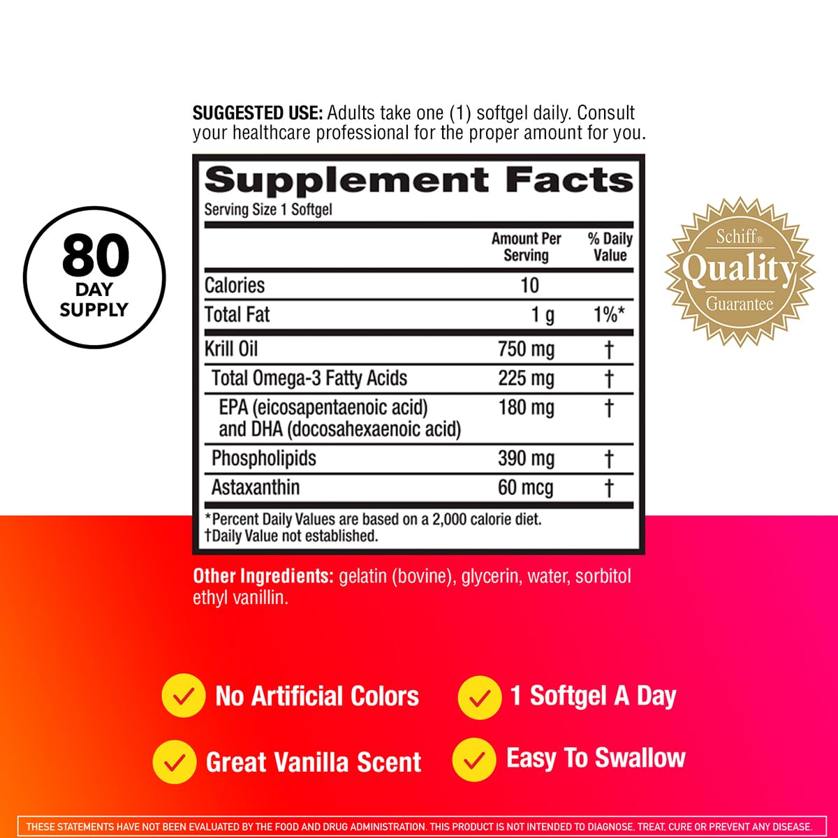 MegaRed 80 softgels double pack antioxidant astaxanthin protection