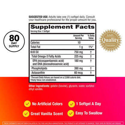 MegaRed 80 softgels double pack antioxidant astaxanthin protection