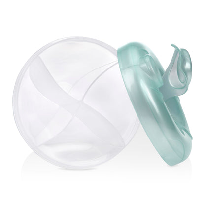 BPA free baby formula dispenser sections for pre measuring infant milk powder.