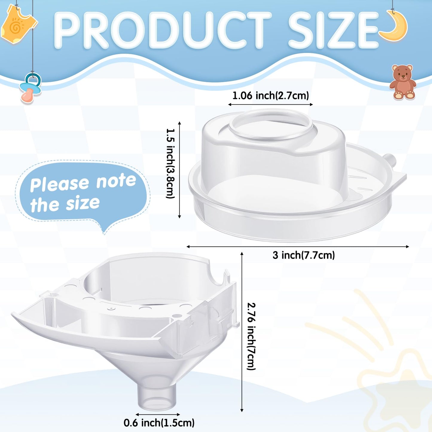 Remerry gray food grade plastic replacement parts compatible with baby brezza