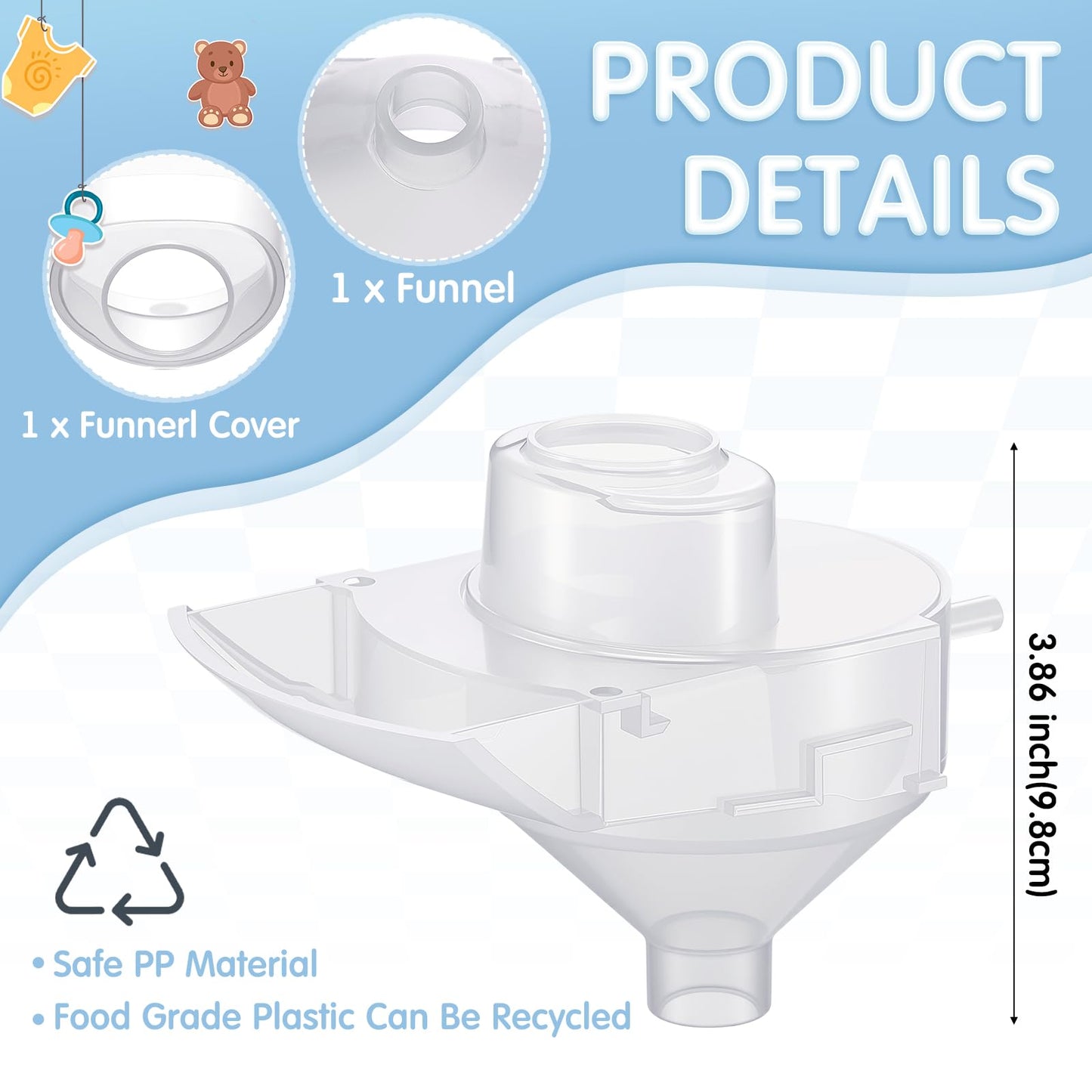 Remerry formula preparation spare funnel showing tool free installation alignment