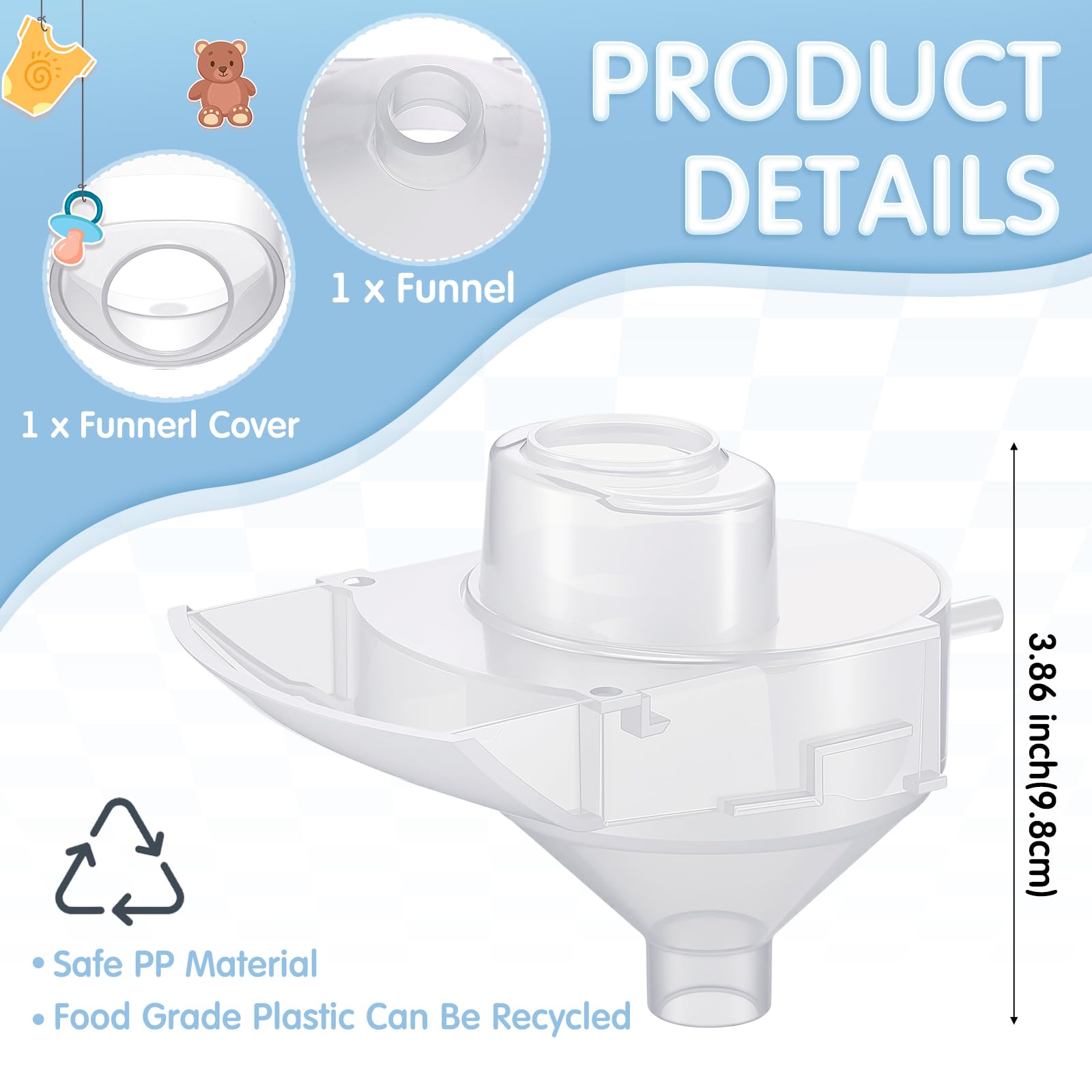 Remerry formula preparation spare funnel showing tool free installation alignment