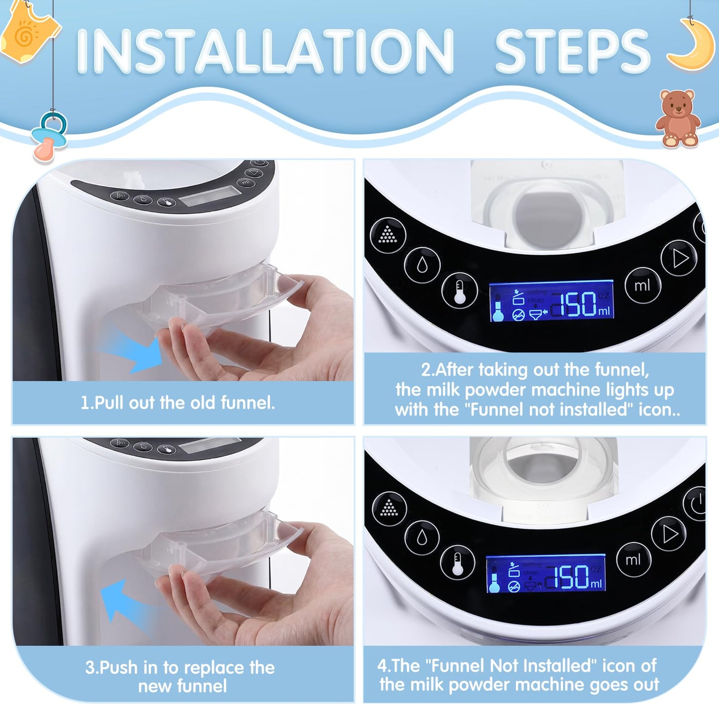 Remerry dishwasher safe replacement funnel cover for easy cleaning