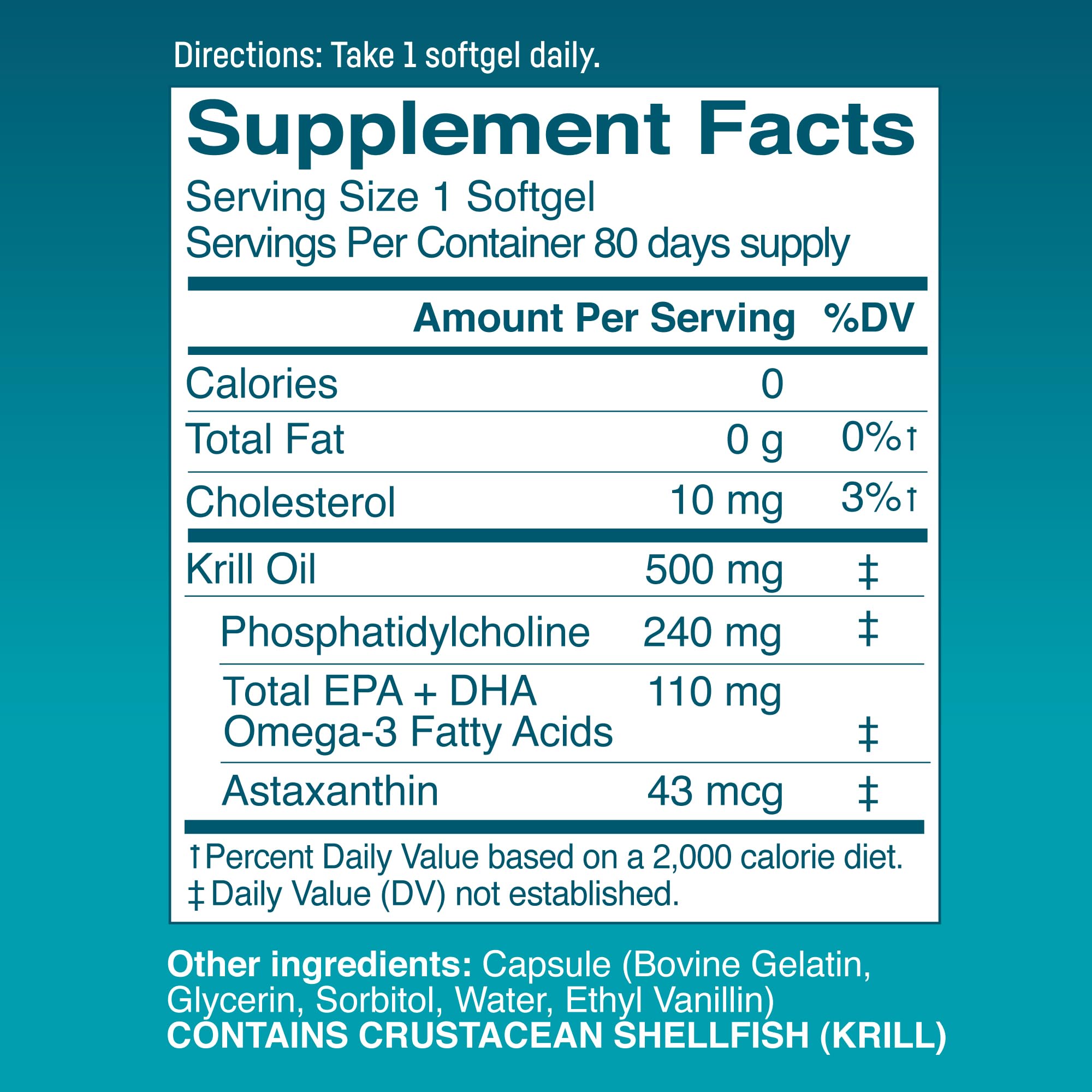 Kori Krill Omega 3 supplement softgels premium USA import
