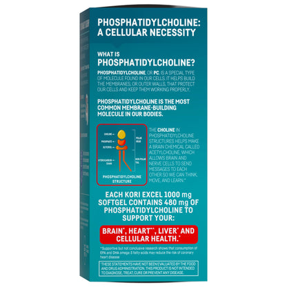 Kori Krill Excel packaging showing ingredients and supplement facts label