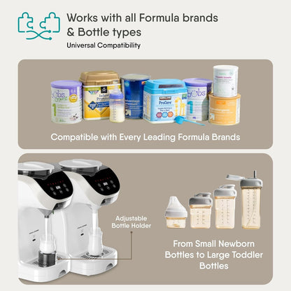 Premium Attack Baby formula prep machine with safety sensors side view