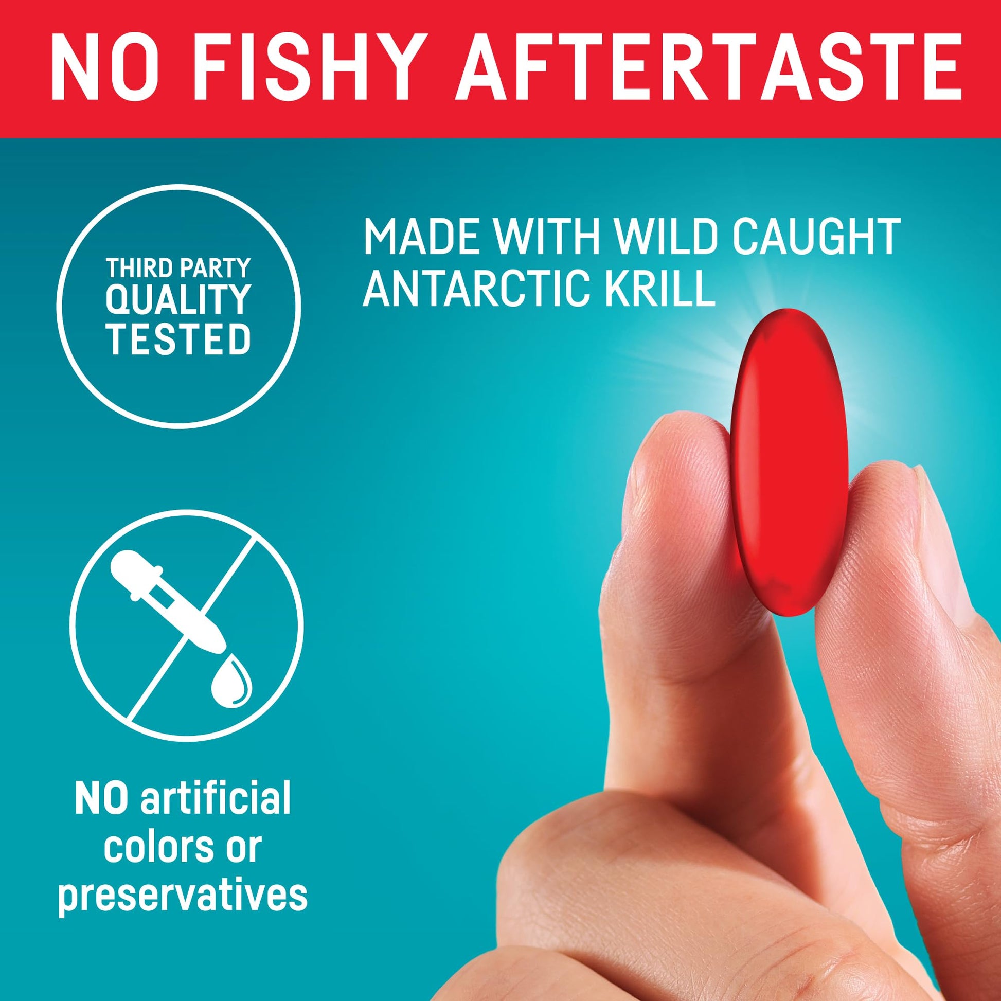 Premium non GMO krill oil 1000 Milligrams container side view