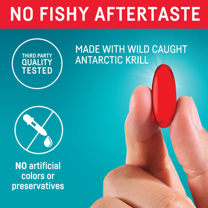 Premium non GMO krill oil 1000 Milligrams container side view