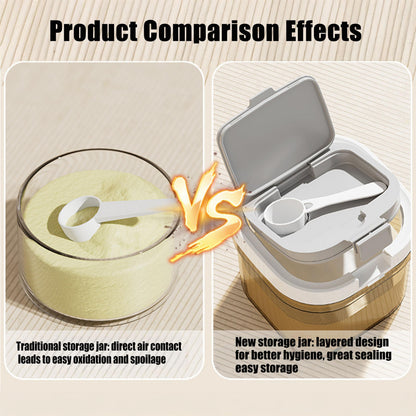 BPA free food grade formula dispenser isolated on a clean background.