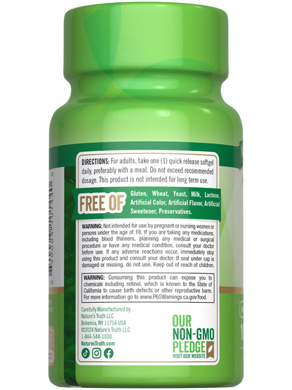 Nature's Truth Vitamin A 10000 IU daily health supplement bottle