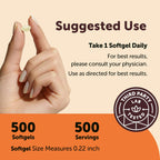 Micro Ingredients Vitamin A 25000 IU softgels capsule size and texture display