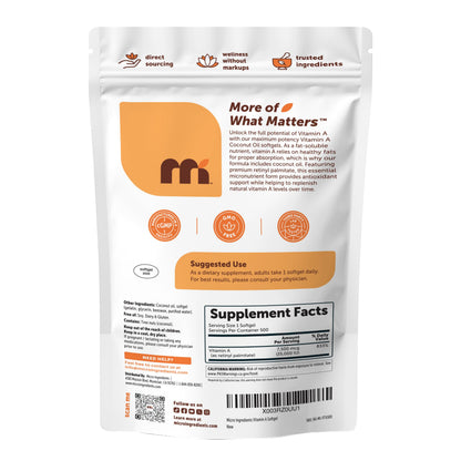 Micro Ingredients Vitamin A health supplement bottle cap