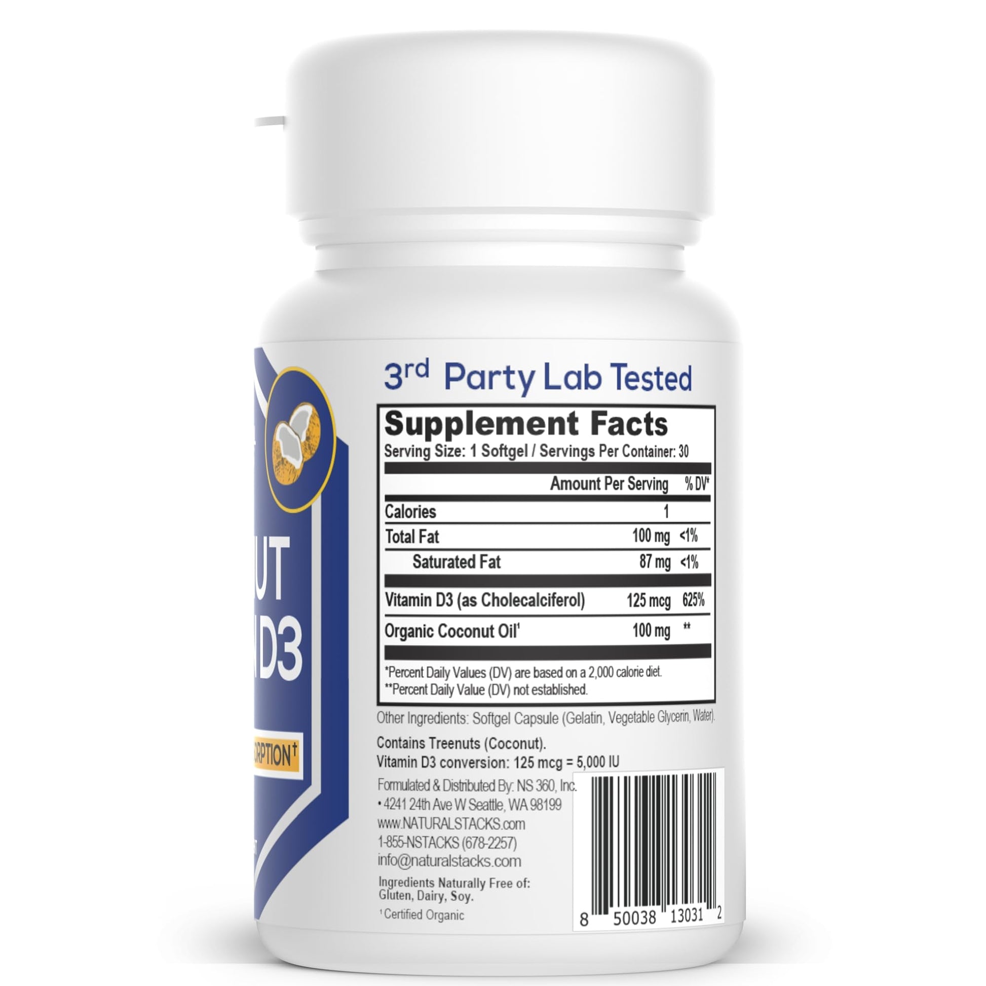 Natural Stacks krill oil sixty softgels packaging showing clean ingredients from pristine waters.