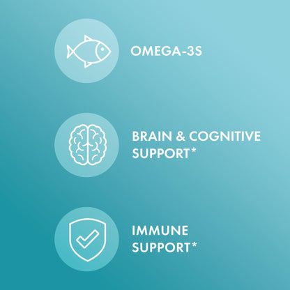 Sustainably sourced Antarctic krill oil capsules for kids cognitive development.