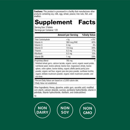 Standard Process Catalyn 360 tablets label details