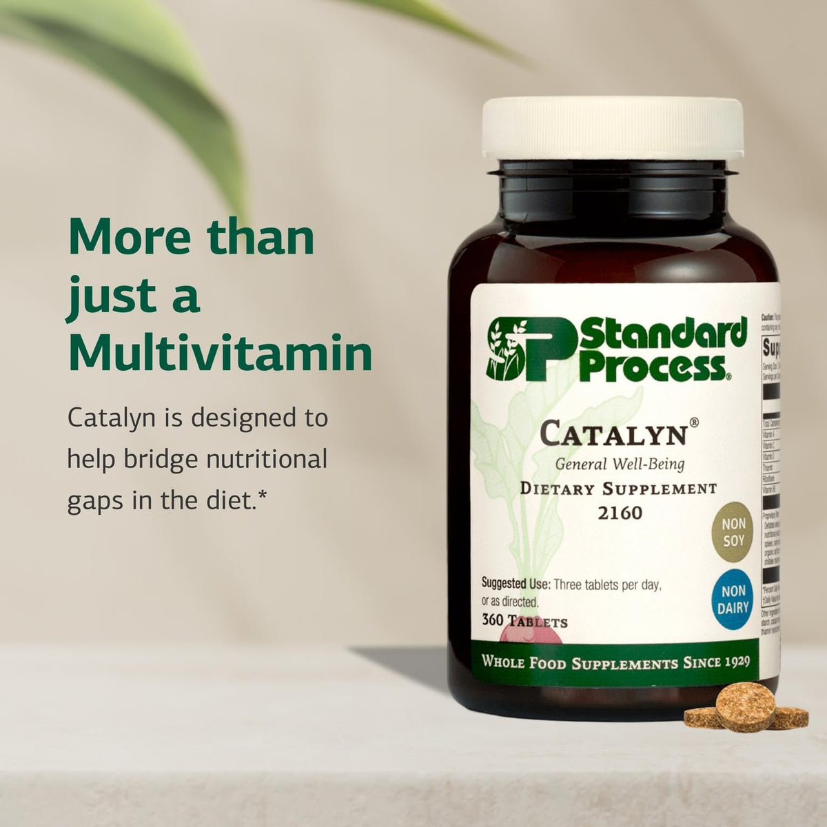 Standard Process Catalyn supplement bottle side profile