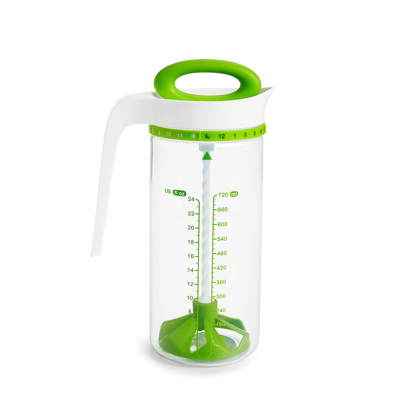Munchkin Smart Blend spill proof baby milk prep pitcher showing a secure leak resistant seal.