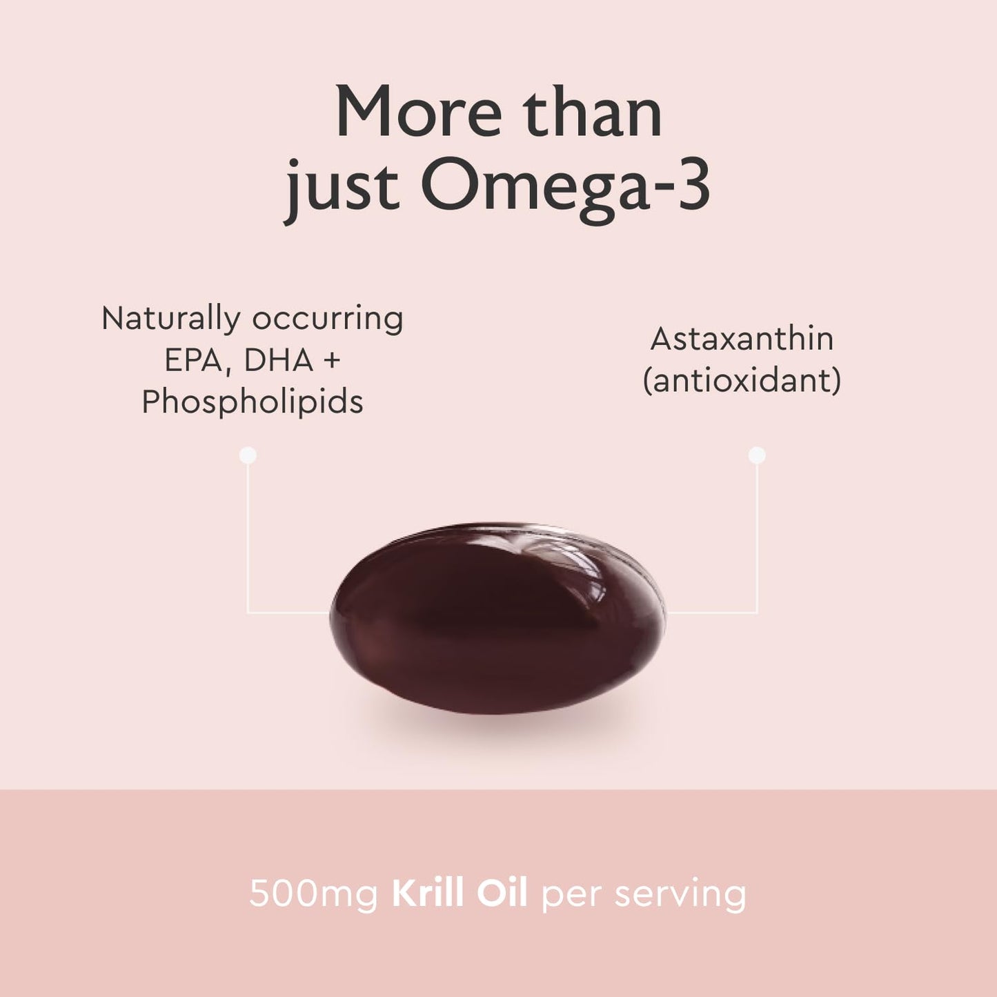 Premium omega 3 krill oil softgels with phospholipids and astaxanthin