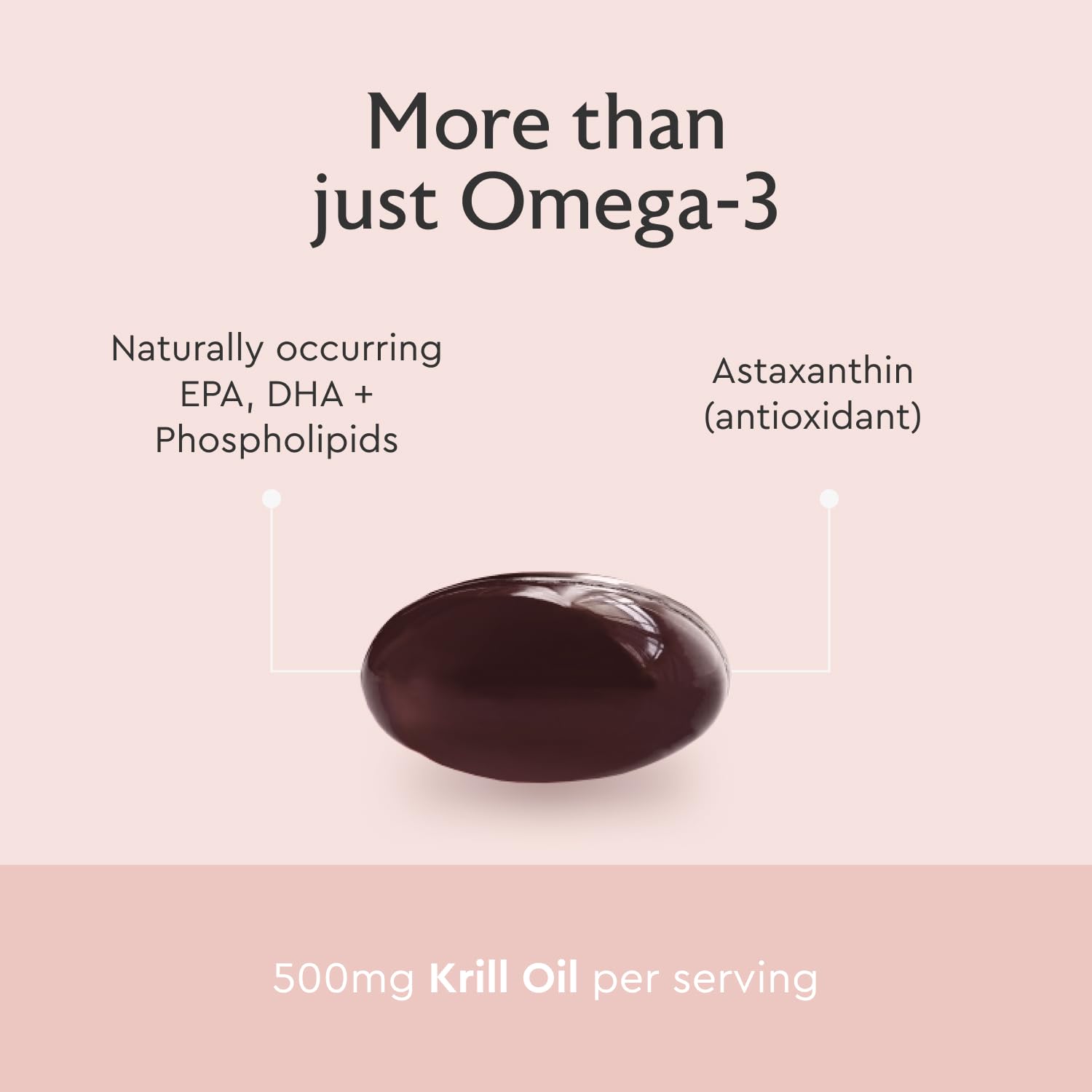 Premium omega 3 krill oil softgels with phospholipids and astaxanthin