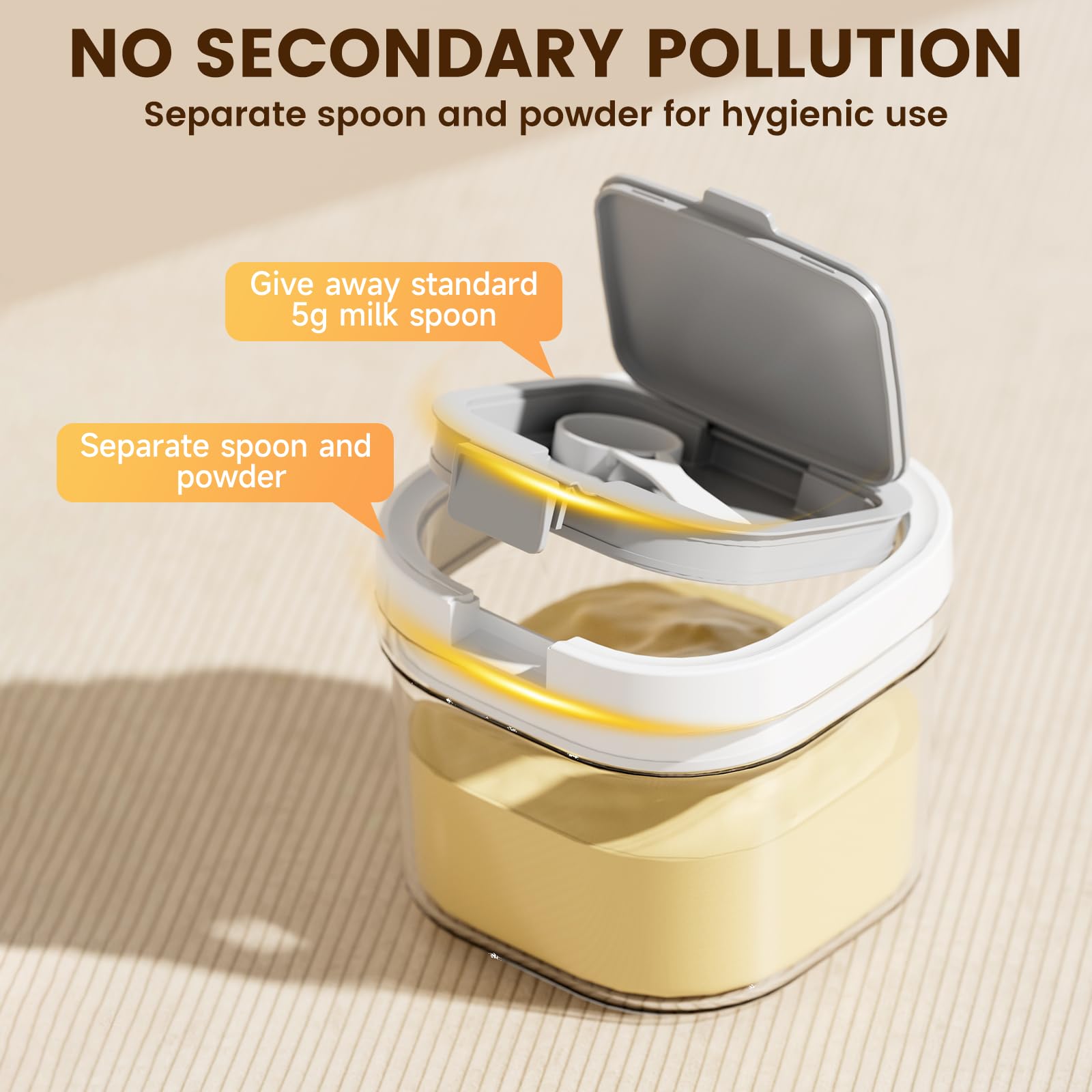 SZRUNZHU food grade Bisphenol A free plastic container side view
