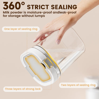 SZRUNZHU 800ml baby formula dispenser wide opening close up