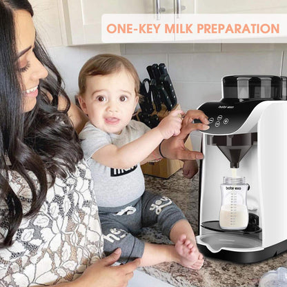 BabyEXO electric baby bottle maker showing premium BPA-free USA Tritan material structure