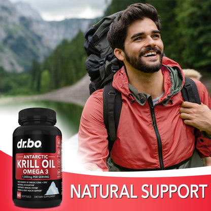 Natural Antarctic krill oil with astaxanthin and phospholipids for bioavailability