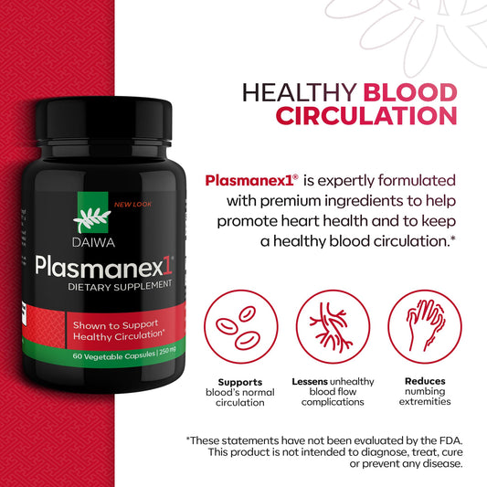 Daiwa Health Development Plasmanex1 60 vegan capsules supplement facts label