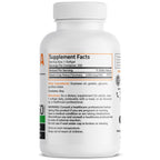 Bronson Premium Non GMO Vitamin A Softgels Bottle Back Label With Ingredients