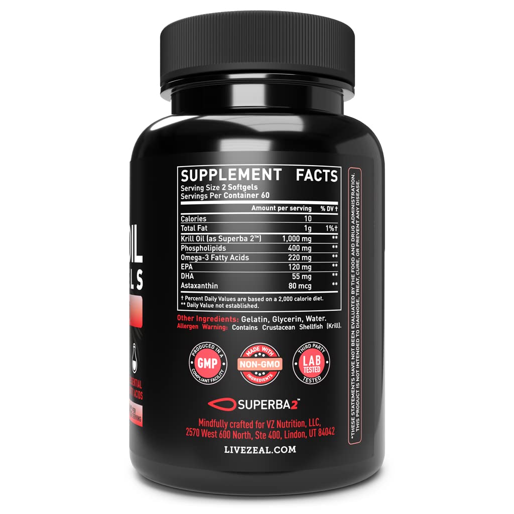 Zeal Naturals Superba2 Omega 3 supplement packaging for heart and brain support.