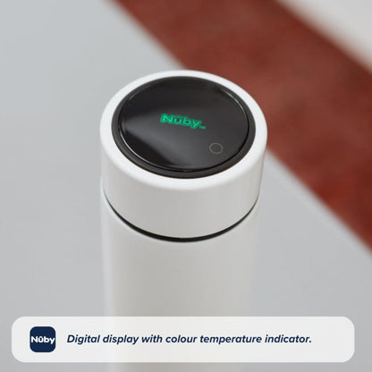 Close up of the digital temperature display on the formula maker