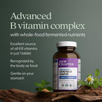 Side view of New Chapter fermented energy metabolism supplement bottle
